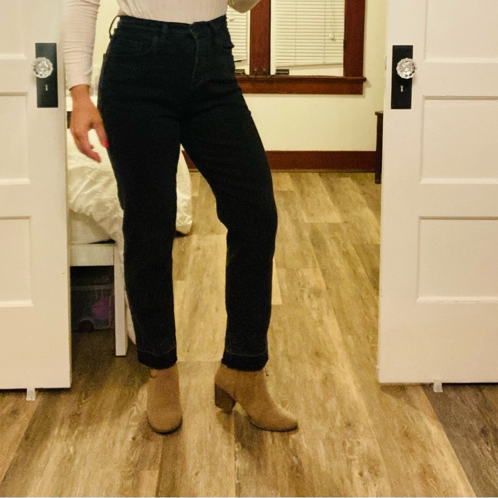 Brown High Heeled Boots Target Size 8
